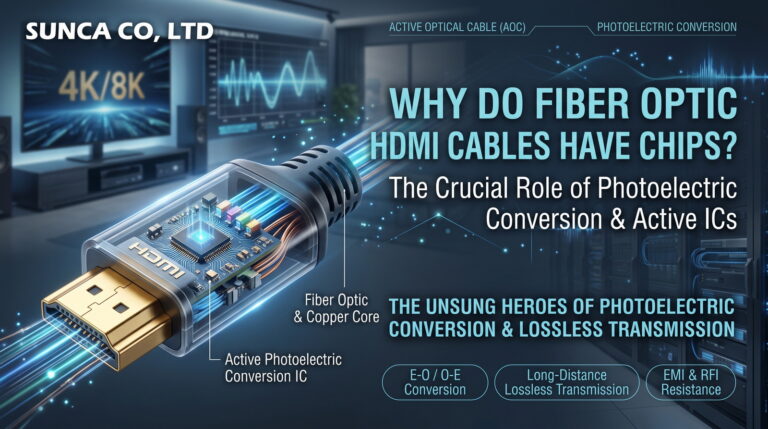 Why Are There “Chips” Inside Active Optical HDMI Cables? The Unsung Heroes of Photoelectric Conversion & Lossless Long-Distance Transmission