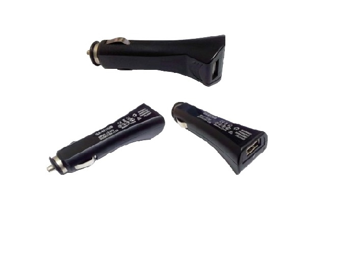 Car Charger Adapter Dual USB Jacks (Angled Jack)