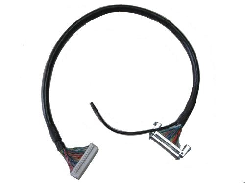 LVDS – FPC Connector to 24 Pin HSG+Disc Terminal Cable
