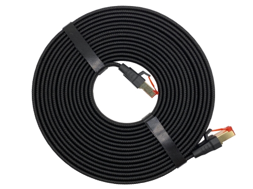 RJ45 8P8C CAT8 Braided Flat Cable