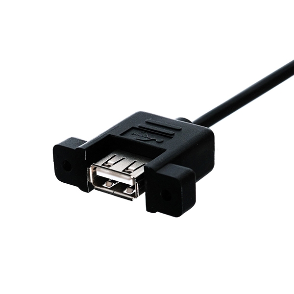 USB AM to USB AF with Screw Lock Cable