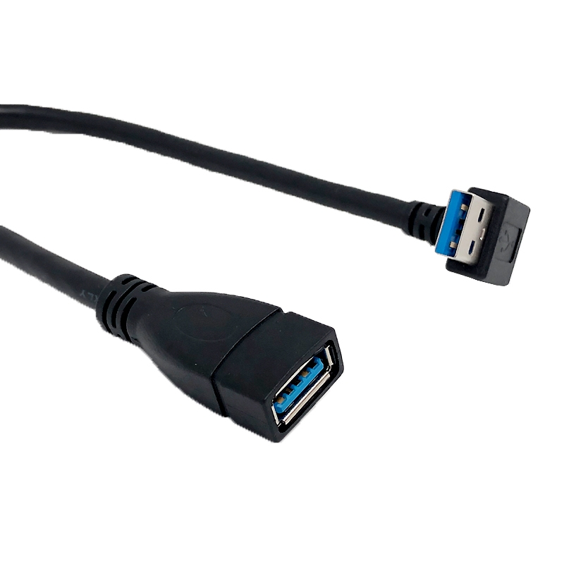 USB 3.0 90-degree AM to AF Cable