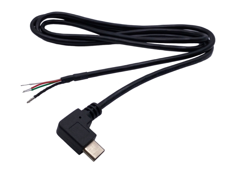 USB 2.0 90-Degree Type C to Open End Cable (OTG)