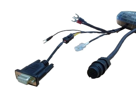 Waterproof Cable – 18 Pin M to 3xCrimp Terminal+RJ45+DB 9 F